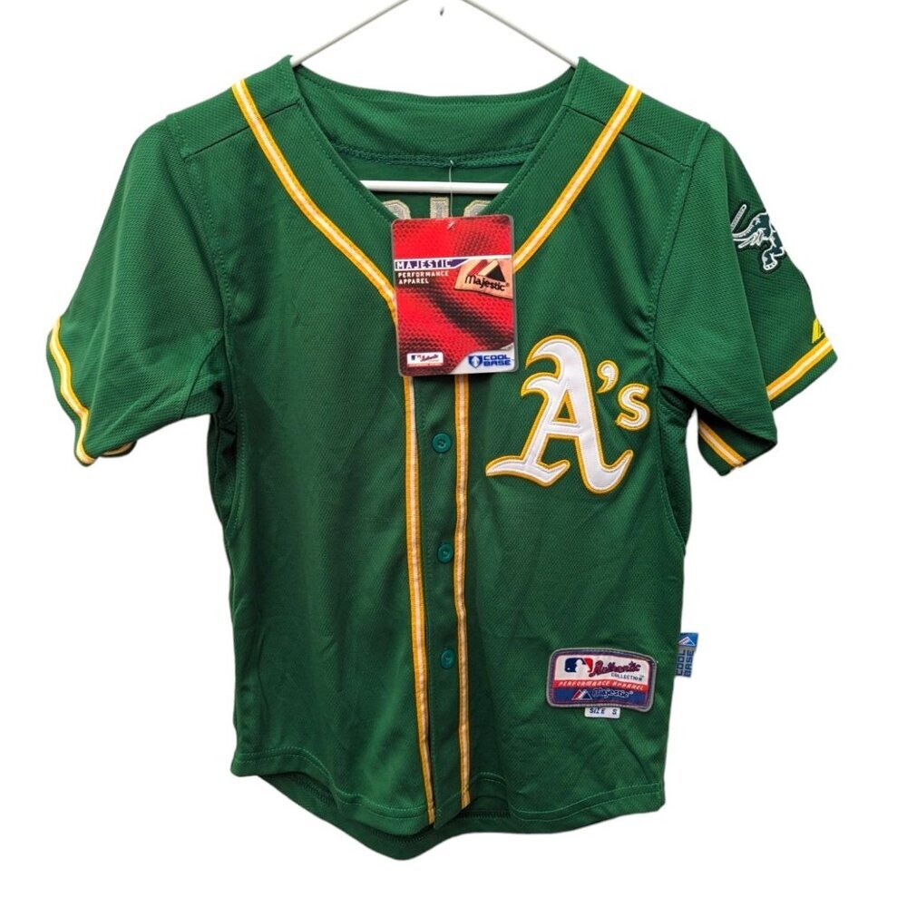 Oakland Athletics  Majestic Authentic Coco Crisp #4 Green Youth Jersey Small S